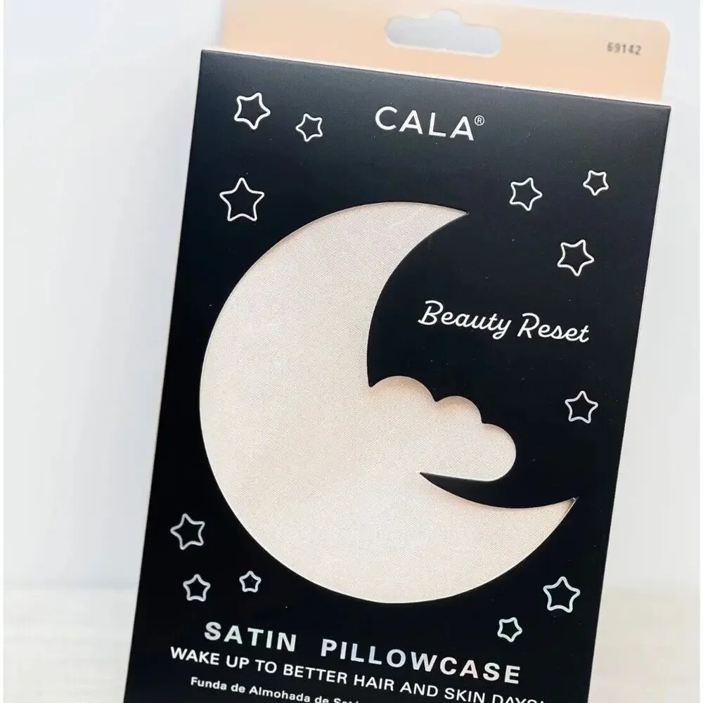 CALA ‎ Satin Pillowcase Queen Standard size Ivory Color